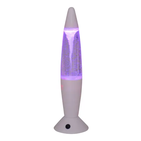 LED-Lavaleuchte Tornado – weiß, transparent – Bild 1