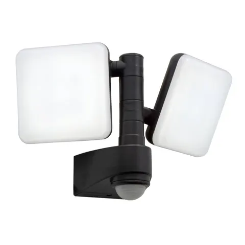 LED-Außenwandleuchte Jaro, Sensor, zweiflammig – anthrazit, weiß – Bild 1