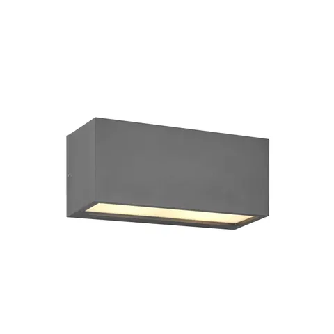 Außenwandleuchte Mayenne, anthrazit, Up- & Downlight, eckig – Bild 1
