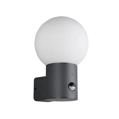 Außenwandlampe Mures, anthrazit, Höhe 28 cm, Metall, Sensor – Bild 1
