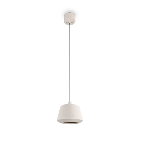 Reality Leuchten Mirea pendant light, sand beige, ceramic, E27 – image 1