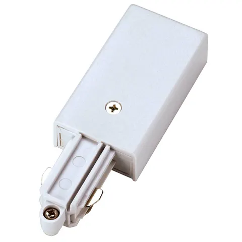 SLV power feed for single-circuit track earth left white – image 1