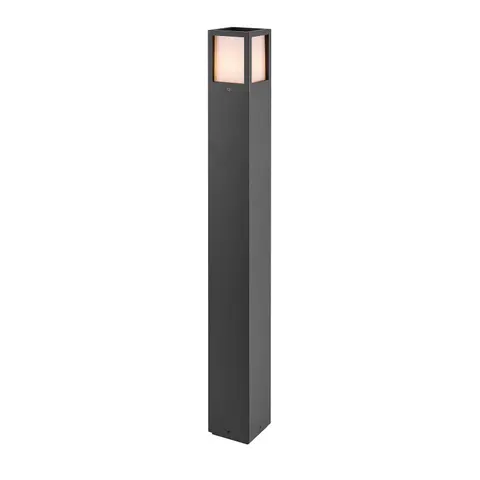 Deko-Light Facado II path light, height 100 cm, angular, dark grey/opal – dark grey, opal – image 1