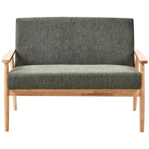 ESRUM - Tweezitsbank - Groen/Lichtbruin - Polyester – afbeelding 1