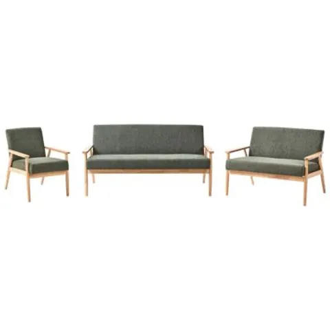 ESRUM - Bankenset - Groen/Lichtbruin - Polyester – afbeelding 1