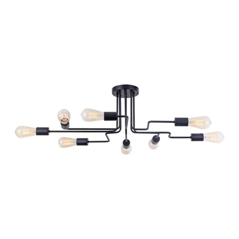 Maytoni Gilbert ceiling light in a vintage design – black – image 1