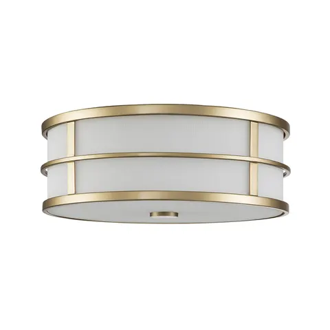 FEISS Fusion ceiling light, natural brass – brass, white – image 1