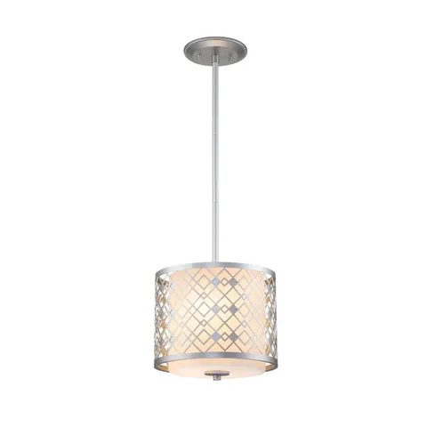 Elstead Lighting LED Hanglamp Ziggy | 1X E27 Max 40W | Dimbaar | Lacquered Silver – afbeelding 1