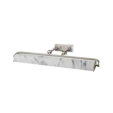 Elstead Lighting LED Schilderijverlichting Winchfield | 4X E14 Max 40W | Dimbaar | Polished Nickel & White Marble Effect – afbeelding 1