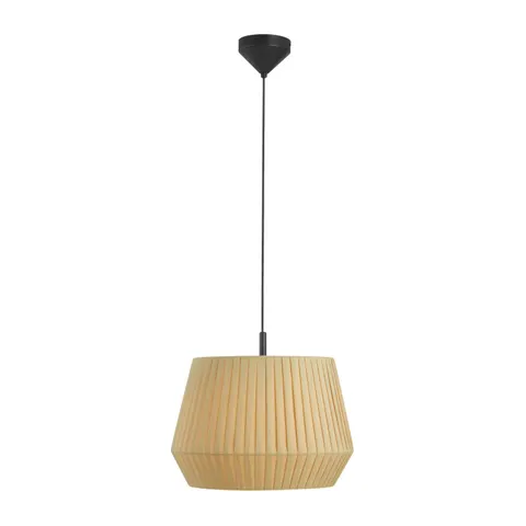 Nordlux Dicte 40-hanglamp-textiel-E27-beige – afbeelding 1