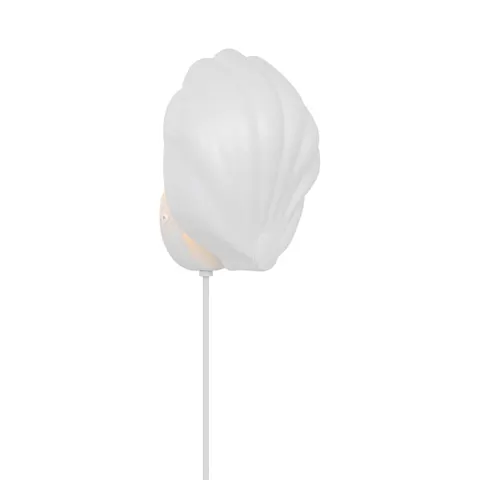 Nordlux Konchi wall light with cable and plug, white – image 1