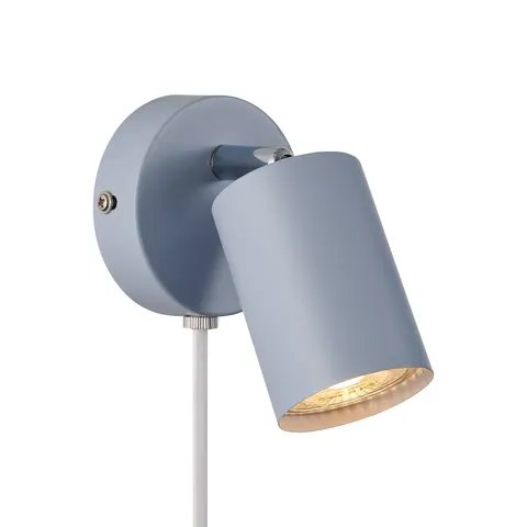 Nordlux Explore wall spotlight with cable and plug, GU10, blue – image 1