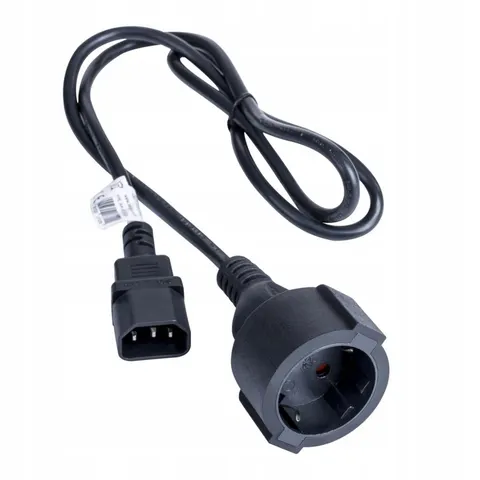 Akyga AK-PC-13A - Voedingskabel - C14 Adapter - 1m – afbeelding 1