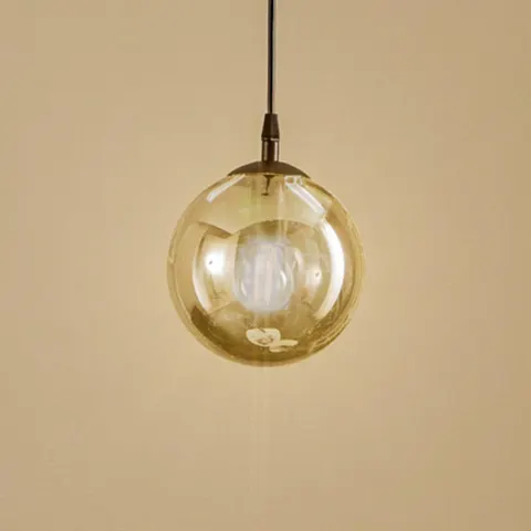 Pendelleuchte Glassy, schwarz, grafit, Glas, Ø 14 cm, E14 – Bild 1