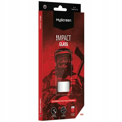 MyScreen Protector MS ImpactGLASS - Hybride Screenprotector - iPhone 12 - Antischok - Zwart – afbeelding 1