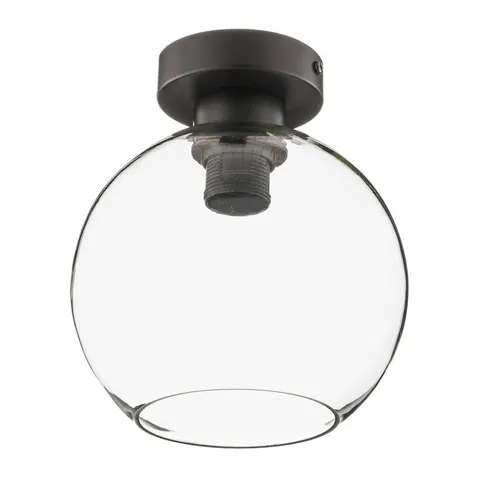 Eko-Light Sofia ceiling light with clear glass shade – clear, black – image 1