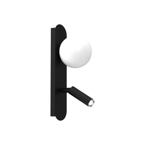 Eko-Light Sirio wall light with adjustable spot, 2-bulb – white, black – image 1