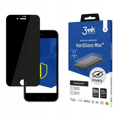 Apple iPhone 8 Black - 3mk HardGlass Max Privacy – afbeelding 1