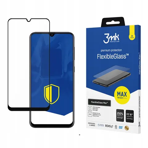Samsung Galaxy A50 Black - 3mk FlexibleGlass Max – afbeelding 1
