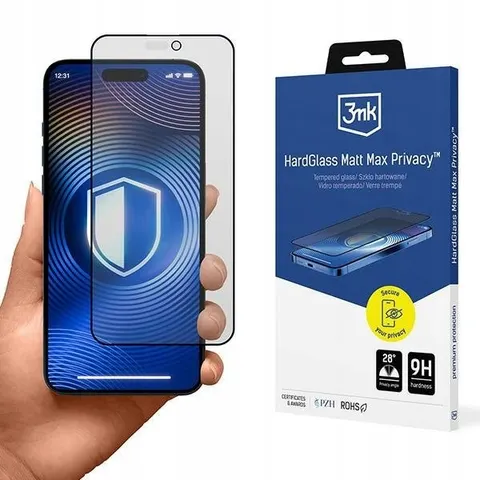Apple iPhone 14 Pro - 3mk Hardglass Matt Max Privacy – afbeelding 1