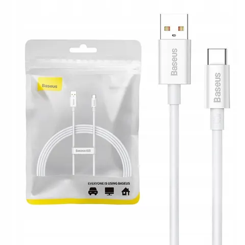 Baseus Superior 100W Usb Naar Usb-C Kabel 1,5 M (Wit) – afbeelding 1
