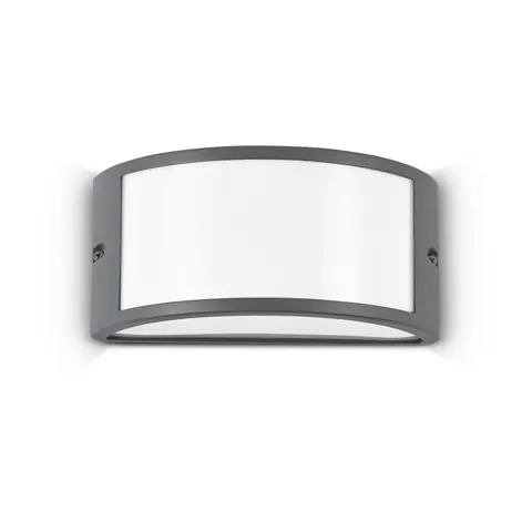 Ideal Lux Rex 1 outdoor wall light, anthracite, IP44, E27 – image 1