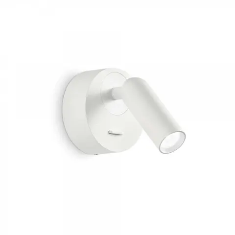 Ideal Lux LED wall spotlight Bean Round, white, metal, rotatable – image 1