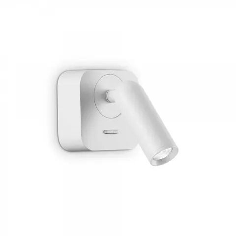 IDEAL LUX Bean LED wall spotlight, white, width 7 cm, metal – image 1