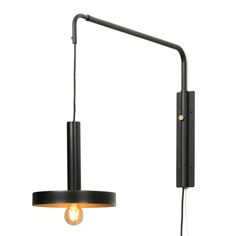 FARO BARCELONA Whizz wall light, black – image 1