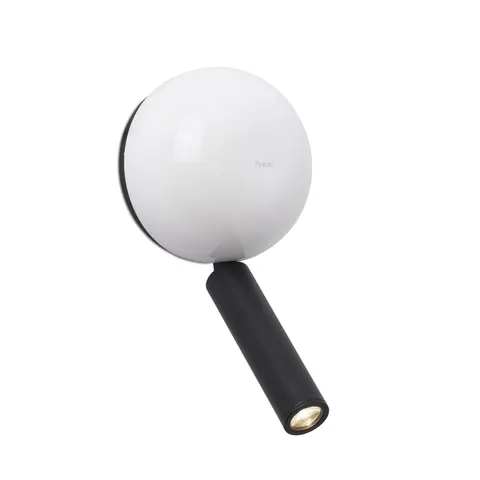 FARO BARCELONA Press LED wall light, white – black, white – image 1