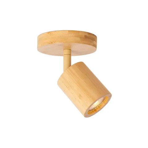 GOOD&MOJO Plafonniere Java - Licht bruin - Ø12x17cm - Modern – afbeelding 1