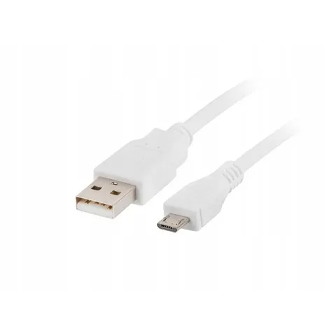 USB Micro B naar USB-A kabel - USB2.0 - tot 1A / wit - 1,8 meter – afbeelding 1