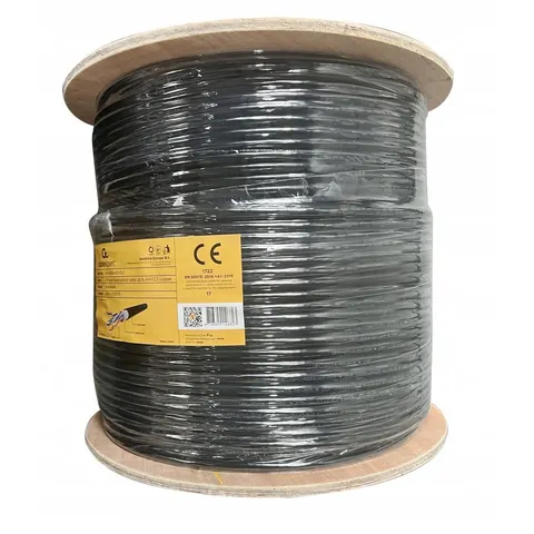 CAT6 UTP LAN outdoor cable, solid, 305 m, black – afbeelding 1