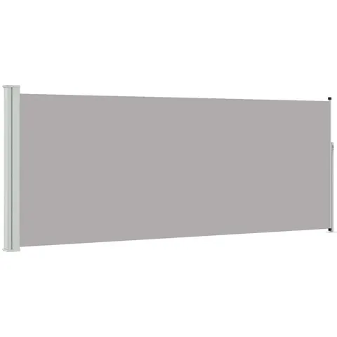 vidaXL Auvent latéral rétractable 117x314 cm Gris – image 1