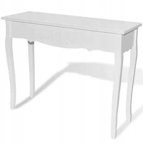 vidaXL - Bijzettafel - wit – afbeelding 1