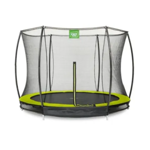 Trampoline enterré EXIT Silhouette D305cm avec filet de sécurité vert – image 1