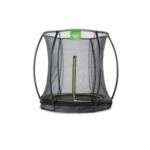 Trampoline enterré EXIT Silhouette D183cm avec filet de sécurité noir – image 1