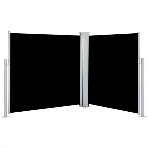 vidaXL Auvent latéral rétractable Noir 120 x 600 cm – image 1
