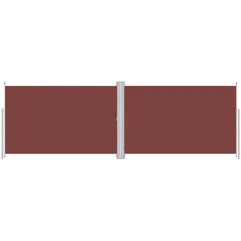 vidaXL Auvent latéral rétractable Marron 220x600 cm – image 1