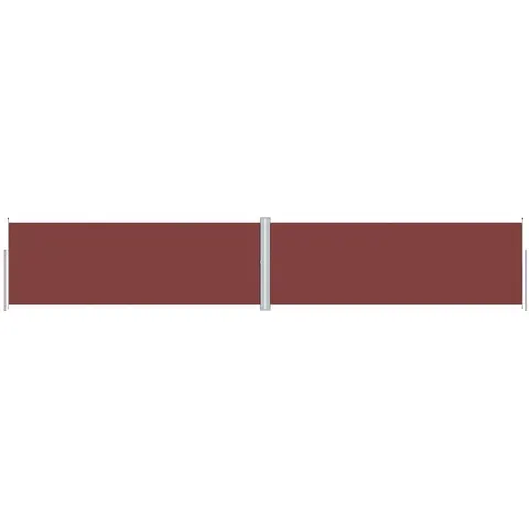 vidaXL Auvent latéral rétractable Marron 180x1000 cm – image 1