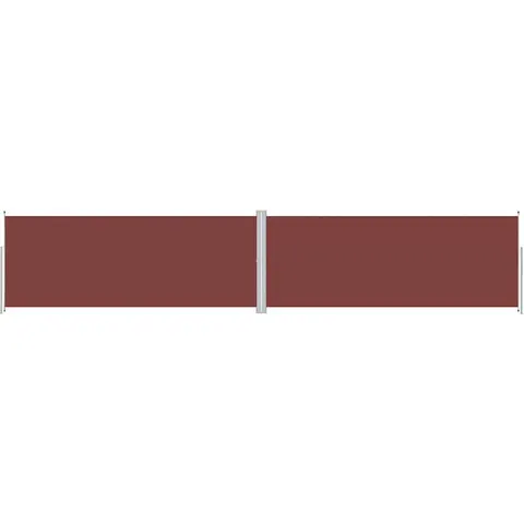 vidaXL Auvent latéral rétractable Marron 200x1000 cm – image 1