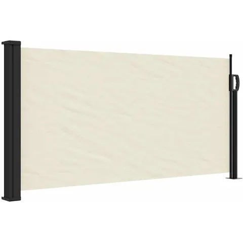vidaXL Auvent latéral rétractable crème 100x300 cm – image 1