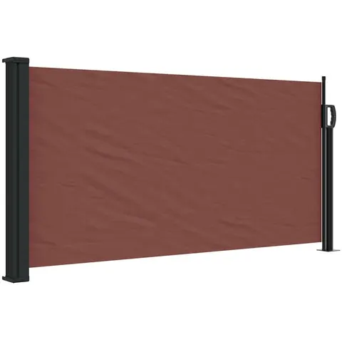 vidaXL Auvent latéral rétractable marron 100x300 cm – image 1