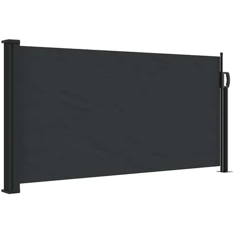 vidaXL Auvent latéral rétractable noir 100x500 cm – image 1