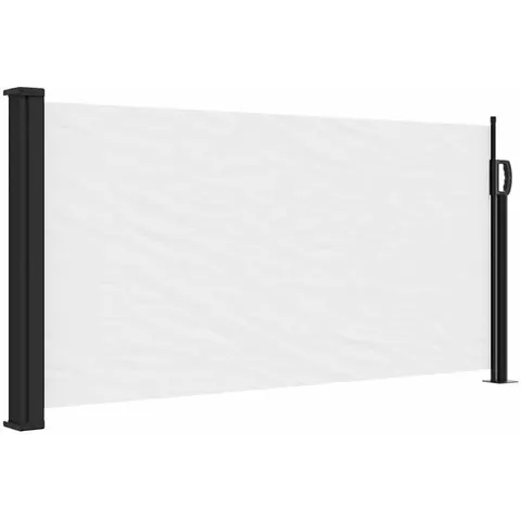 vidaXL Auvent latéral rétractable blanc 100x500 cm – image 1
