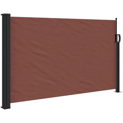 vidaXL Auvent latéral rétractable marron 120x500 cm – image 1