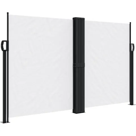 vidaXL Auvent latéral rétractable blanc 140x600 cm – image 1