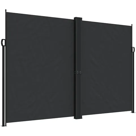 vidaXL Auvent latéral rétractable noir 220x600 cm – 485723 – image 1