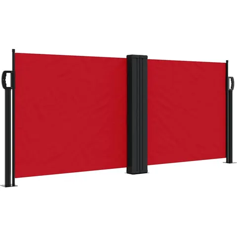vidaXL Auvent latéral rétractable rouge 100x1000 cm – image 1