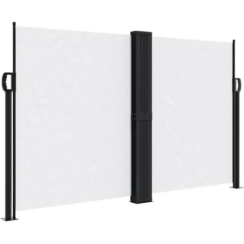 vidaXL Auvent latéral rétractable blanc 140x1000 cm – image 1